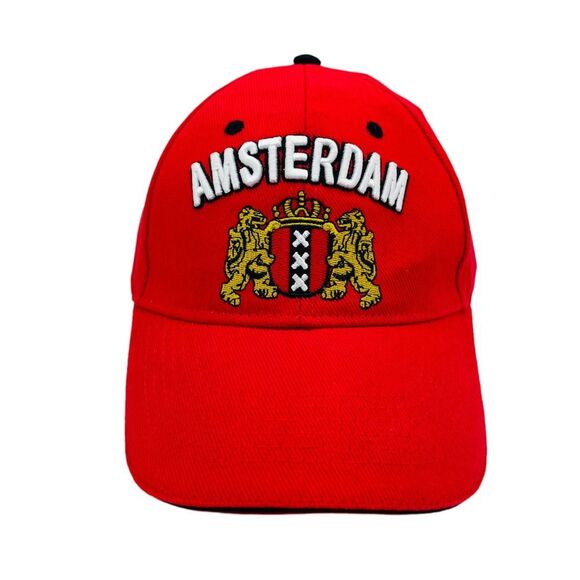 Amsterdam Holland Strapback Red Hat - Picture 1 of 5
